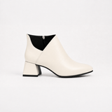 Plot Twist Ankle Boots - Ivory | ECADRA