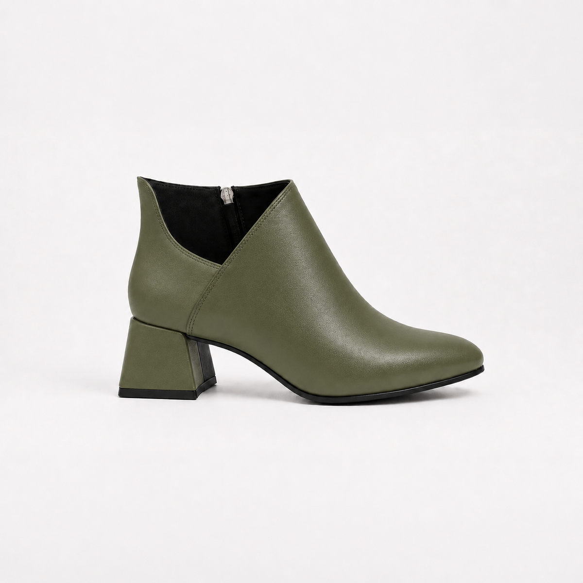 Plot Twist Ankle Boots - Olive | ECADRA