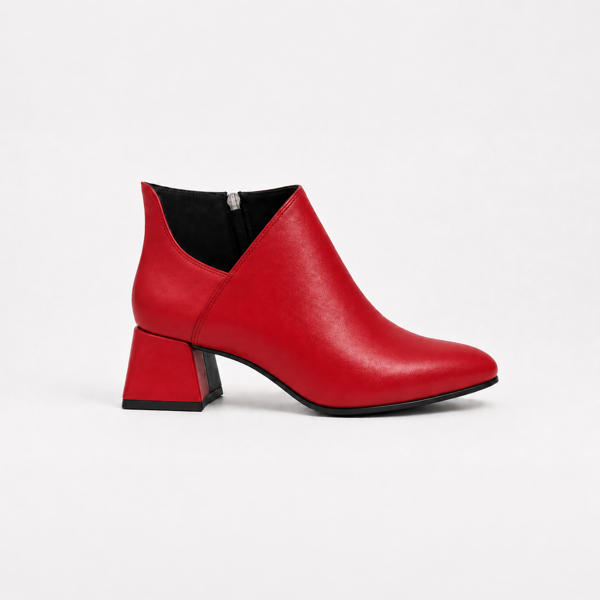 Plot Twist Ankle Boots - Red | ECADRA