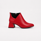 Plot Twist Ankle Boots - Red | ECADRA