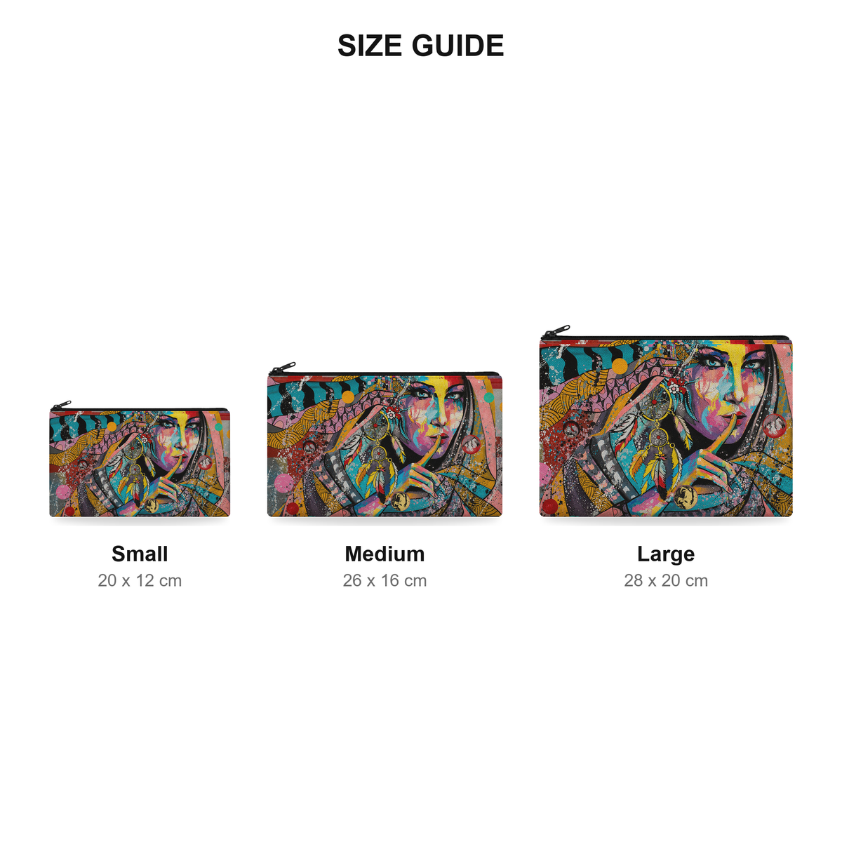 Pouch – Dream Catcher - Size Guide