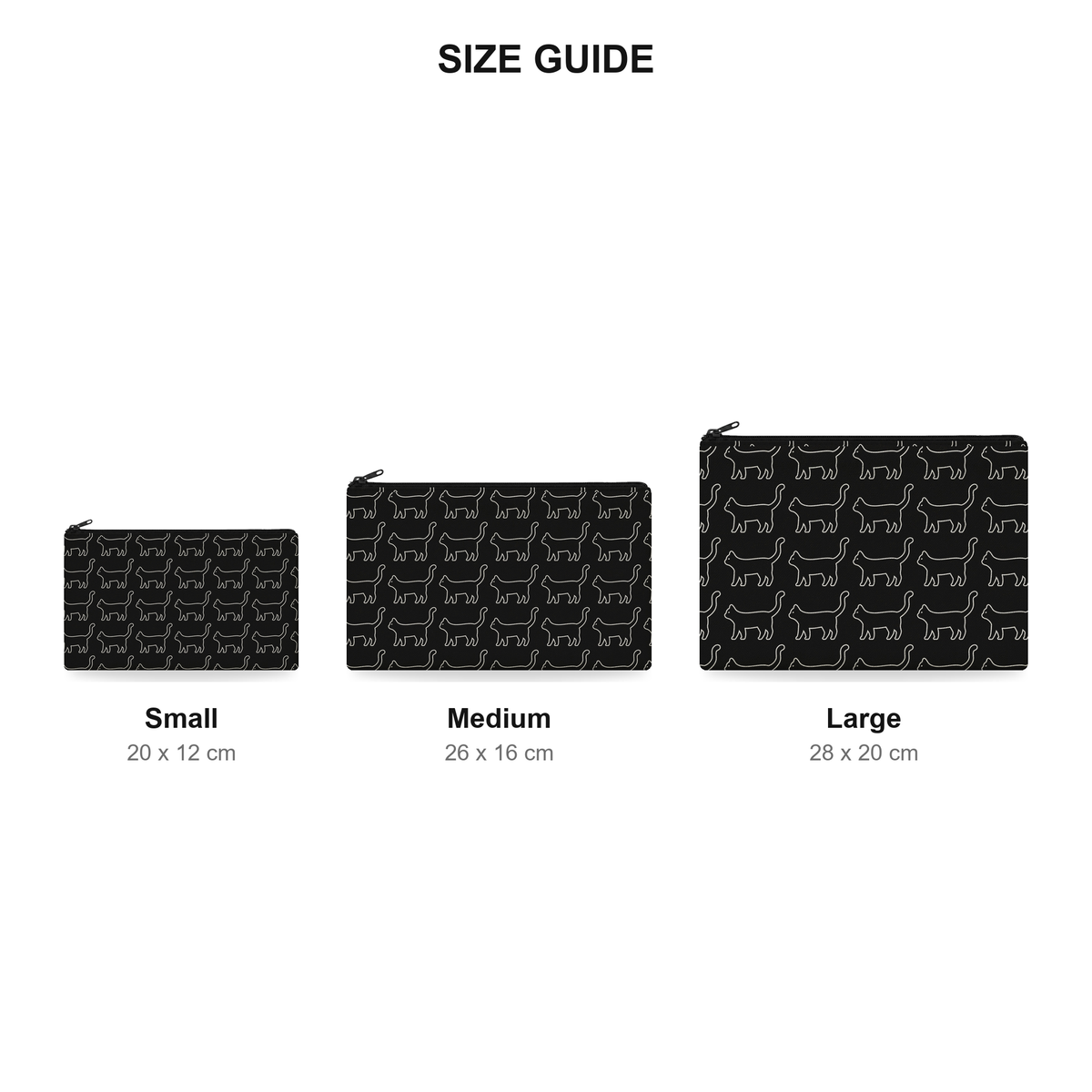 Pouch – Catwalk - Size Guide