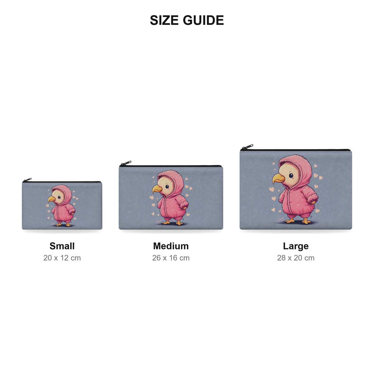 Pouch – Chickpea - Size Guide