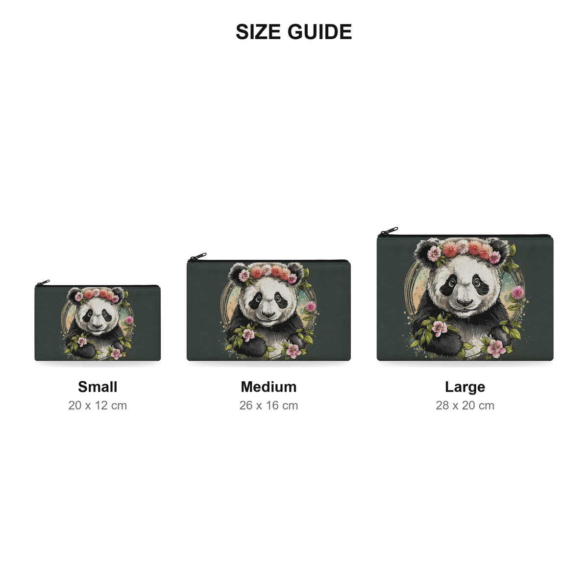 Pouch – Flower Crown - Size Guide