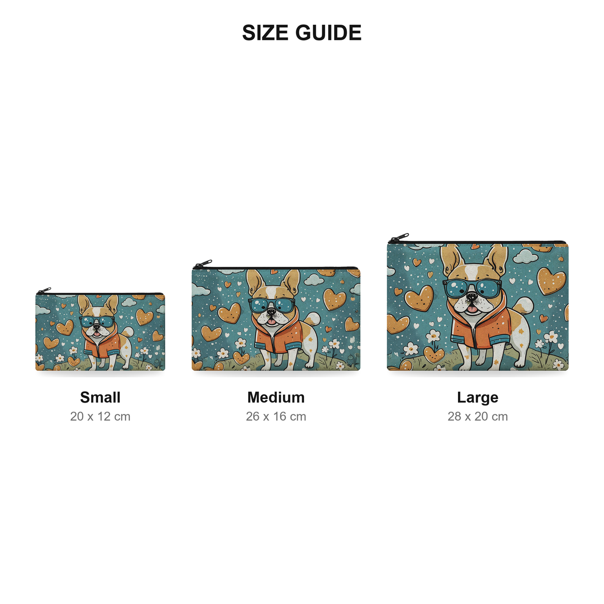 Pouch – Heartthrob - Size Guide