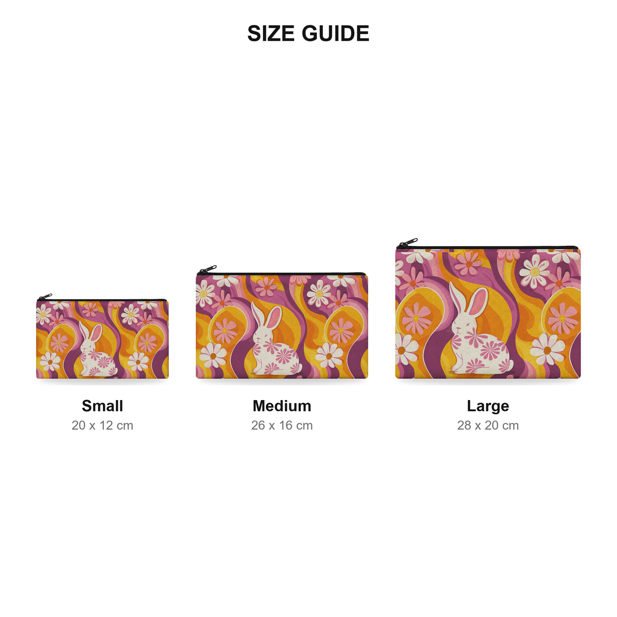 Pouch – Hoppy Days - Size Guide