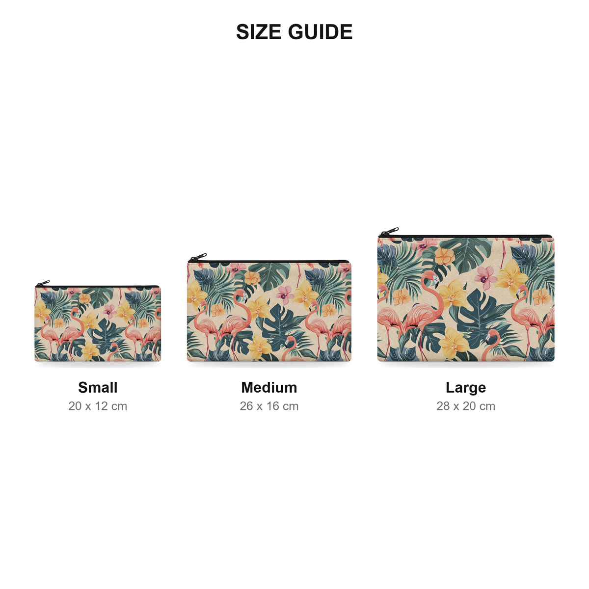 Pouch – Orchid - Size Guide