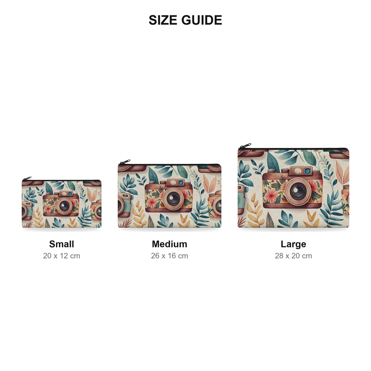 Pouch – Say Cheese - Size Guide