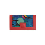 Red Sleek Elegance Fold Wallet with Abstract Cosmic Flow - 2