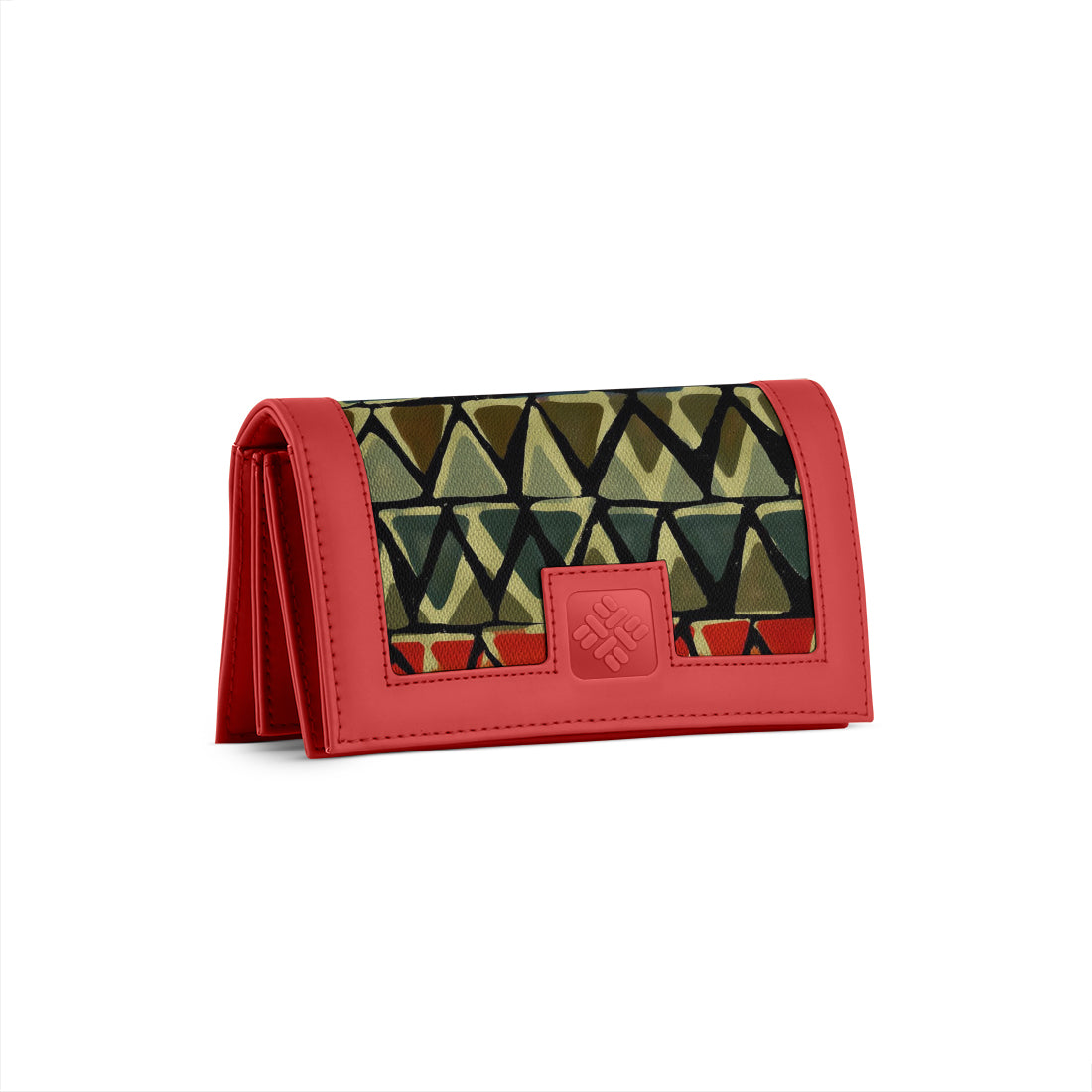 Red Sleek Elegance Fold Wallet with Tribal Chevron Vibes - 1