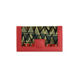 Red Sleek Elegance Fold Wallet with Tribal Chevron Vibes - 2