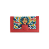 Red Sleek Elegance Wallet Featuring Vibrant Afro-Muse Artwork - 2