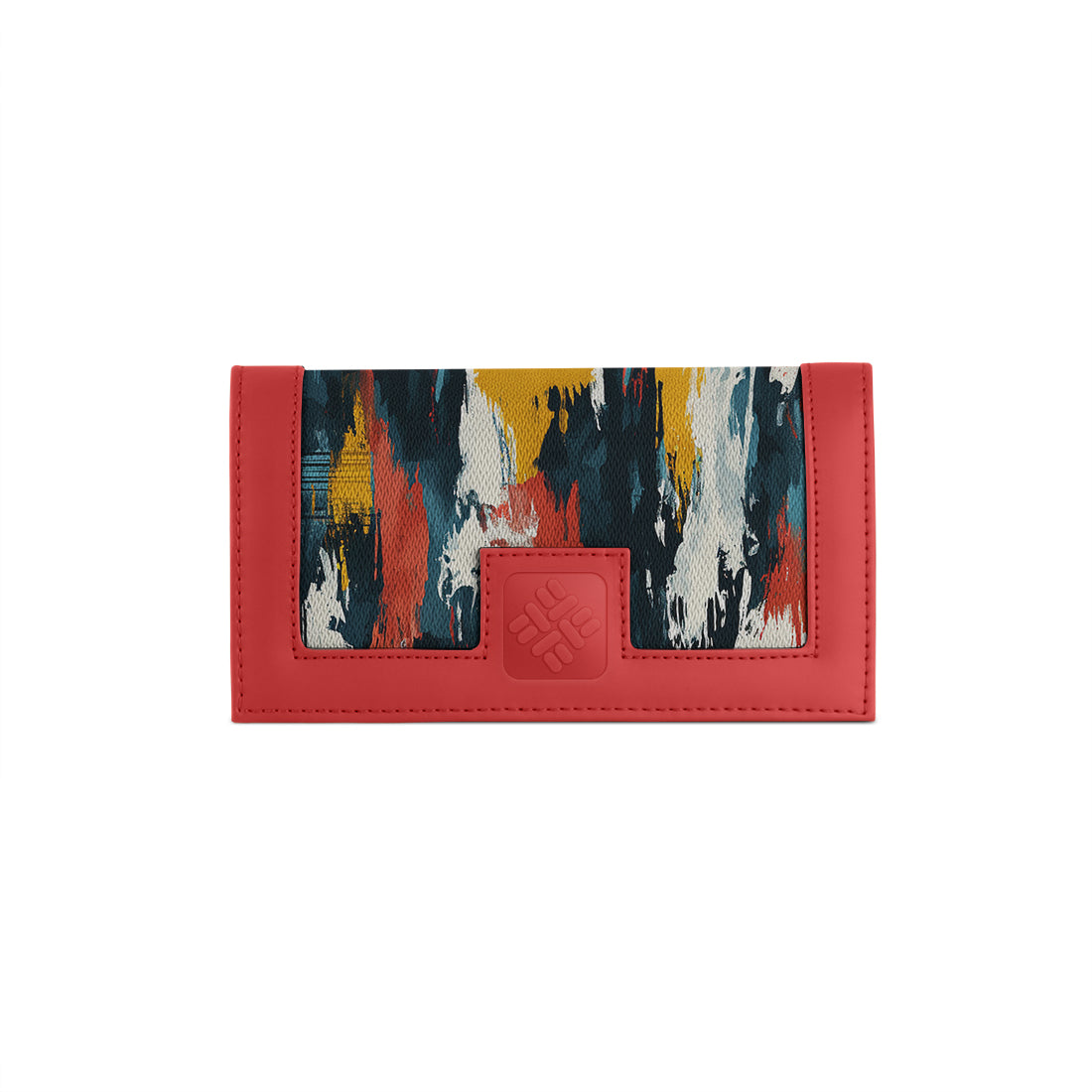 Red Sleek Elegance Wallet in Abstract Expressionist Style - 2