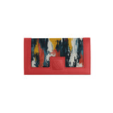 Red Sleek Elegance Wallet in Abstract Expressionist Style - 2