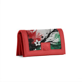 Red Sleek Elegance Wallet with Cherry Blossom Serenity - 1