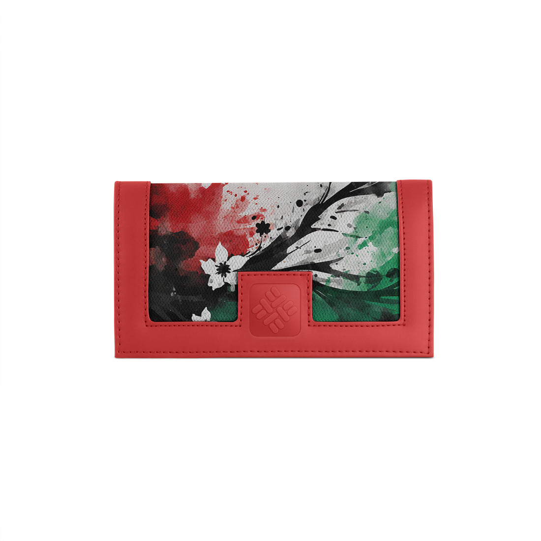 Red Sleek Elegance Wallet with Cherry Blossom Serenity - 2