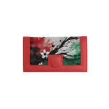 Red Sleek Elegance Wallet with Cherry Blossom Serenity - 2