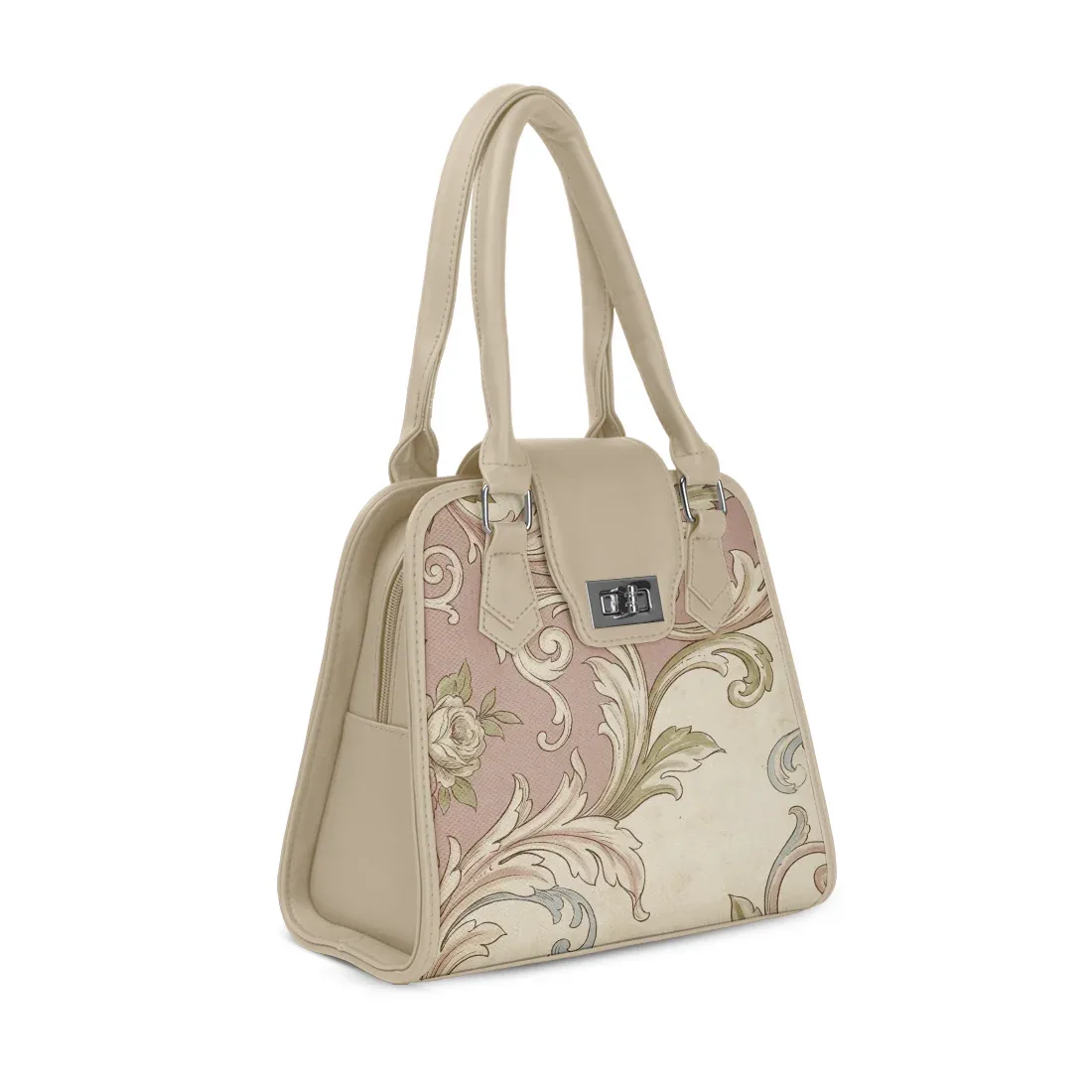 Beige Metropolitan Charm Bag Rococo Flower Pattern - 2