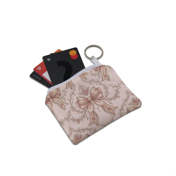 Cards Pocket Romantic Coquette Vintage Rose Lace Bows