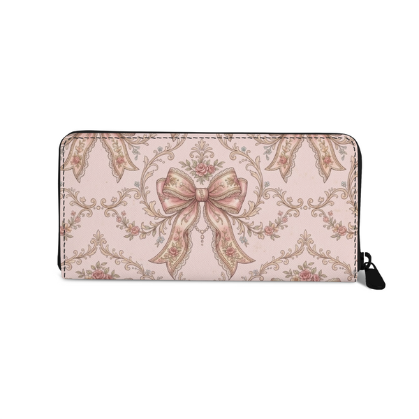 Women's Wallet Romantic Coquette Vintage Rose Lace Bows - 1