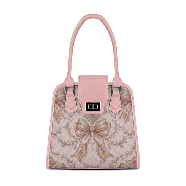 Rose Metropolitan Charm Bag Romantic Coquette Vintage Rose Lace Bows