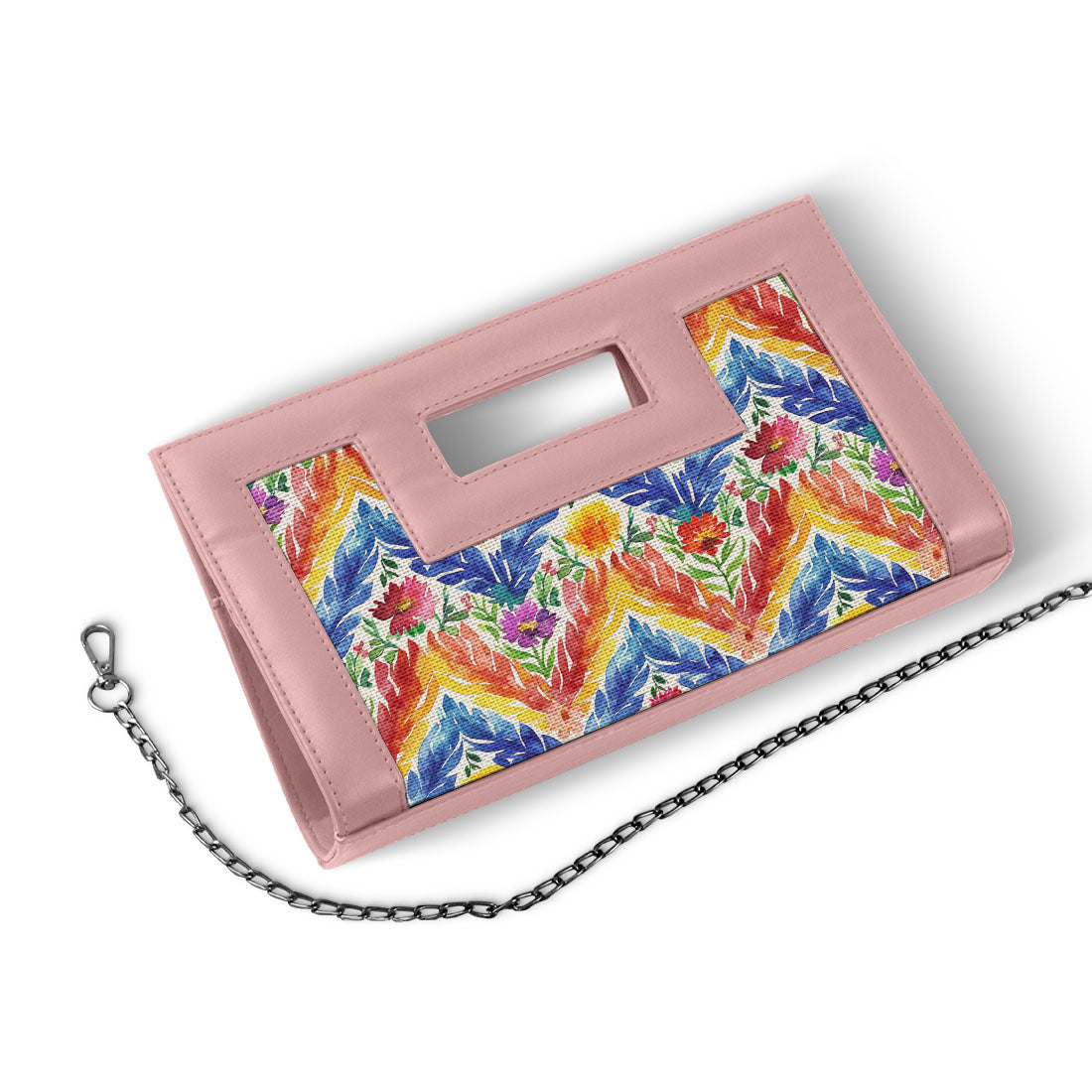 Rose City Sleek Clutch Watercolor Rows - 1