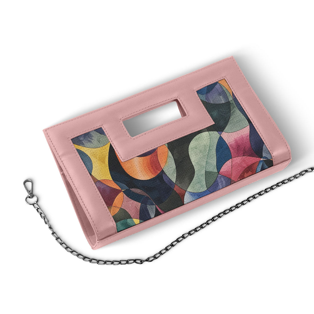 Rose City Sleek Clutch Watercolor Wavy - 1