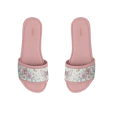 Rose Drift Slides Lilac Bow and Vintage Rose Print