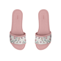 Rose Drift Slides Vintage Floral & Heart Key Print