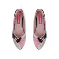 Rose Round Toe Shoe Pink and black