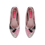 Rose Round Toe Shoe Pink and black