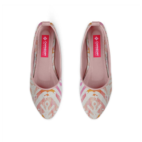 Rose Round Toe Shoe Rose ikat