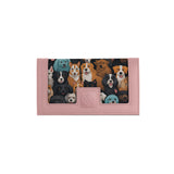 Rose Sleek Elegance Fold Wallet Featuring Adorable Dog Collective - 2