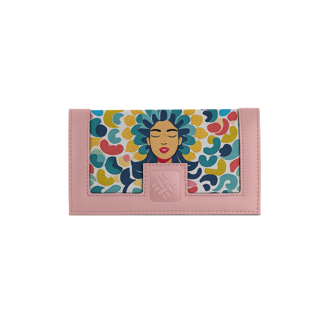 Rose Sleek Elegance Fold Wallet Featuring Vibrant Afro-Muse Artwork - 2