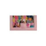 Rose Sleek Elegance Fold Wallet in Whimsical Patchwork Delight - 2