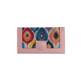 Rose Sleek Elegance Fold Wallet with Vibrant Abstract Ikat Pattern - 2