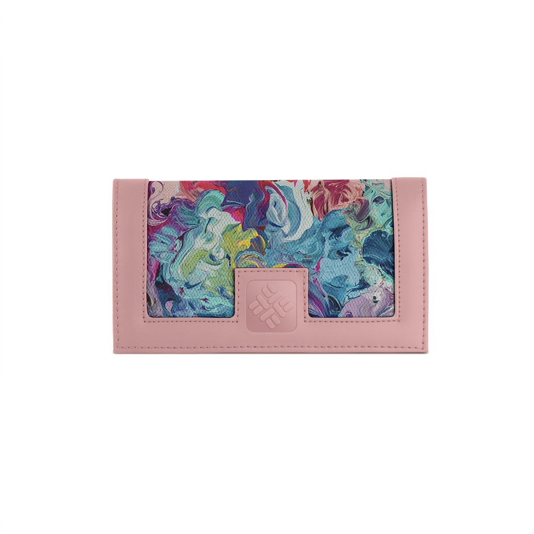 Rose Sleek Elegance Wallet Featuring Dreamy Marble Swirls - 2