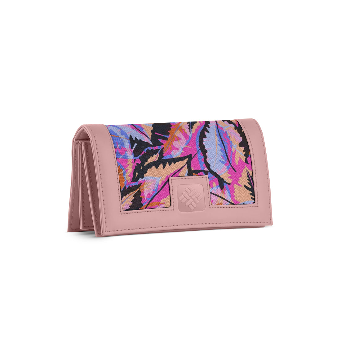Rose Sleek Elegance Wallet in Vivid Leaf Burst Design - 1