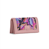 Rose Sleek Elegance Wallet in Vivid Leaf Burst Design - 1