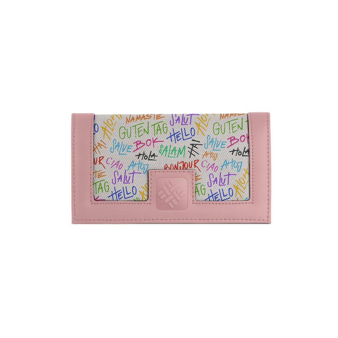 Rose Sleek Elegance Wallet with Multilingual Hello Charm - 2