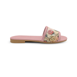 Rose Drift Slides Golden Vintage Botanical Floral Print