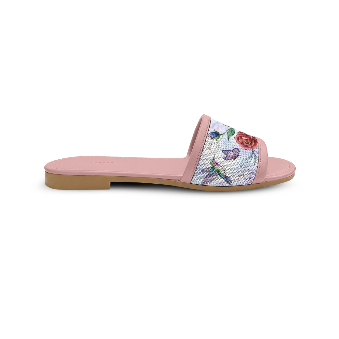 Rose Drift Slides Vibrant Hummingbird Floral Print