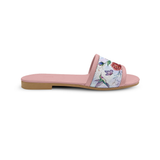 Rose Drift Slides Vibrant Hummingbird Floral Print