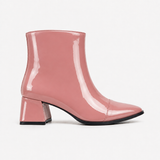 Rose Gloss Muse Ankle Boots - Patent Leather - 2 | ECADRA