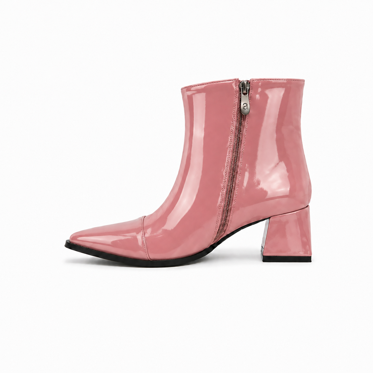 Rose Gloss Muse Ankle Boots - Patent Leather - 3 | ECADRA