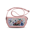 Rose Swag Crossbody Vibrant Hummingbird Floral Print