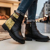 Street Mode Boots Soft Floral Aesthetic Yellow Daisy Botanical Print