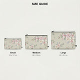 Pouch – Soft Floral Pink Bow and Pearls
