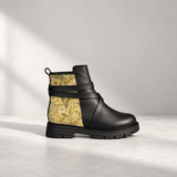 Street Mode Boots Soft Floral Aesthetic Yellow Daisy Botanical Print
