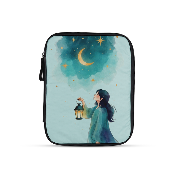 Tablet Sleeve Ramadan 2026 Watercolor Girl With Fanos Moon - 1